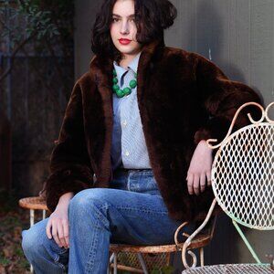 Brown Vintage Faux Fur